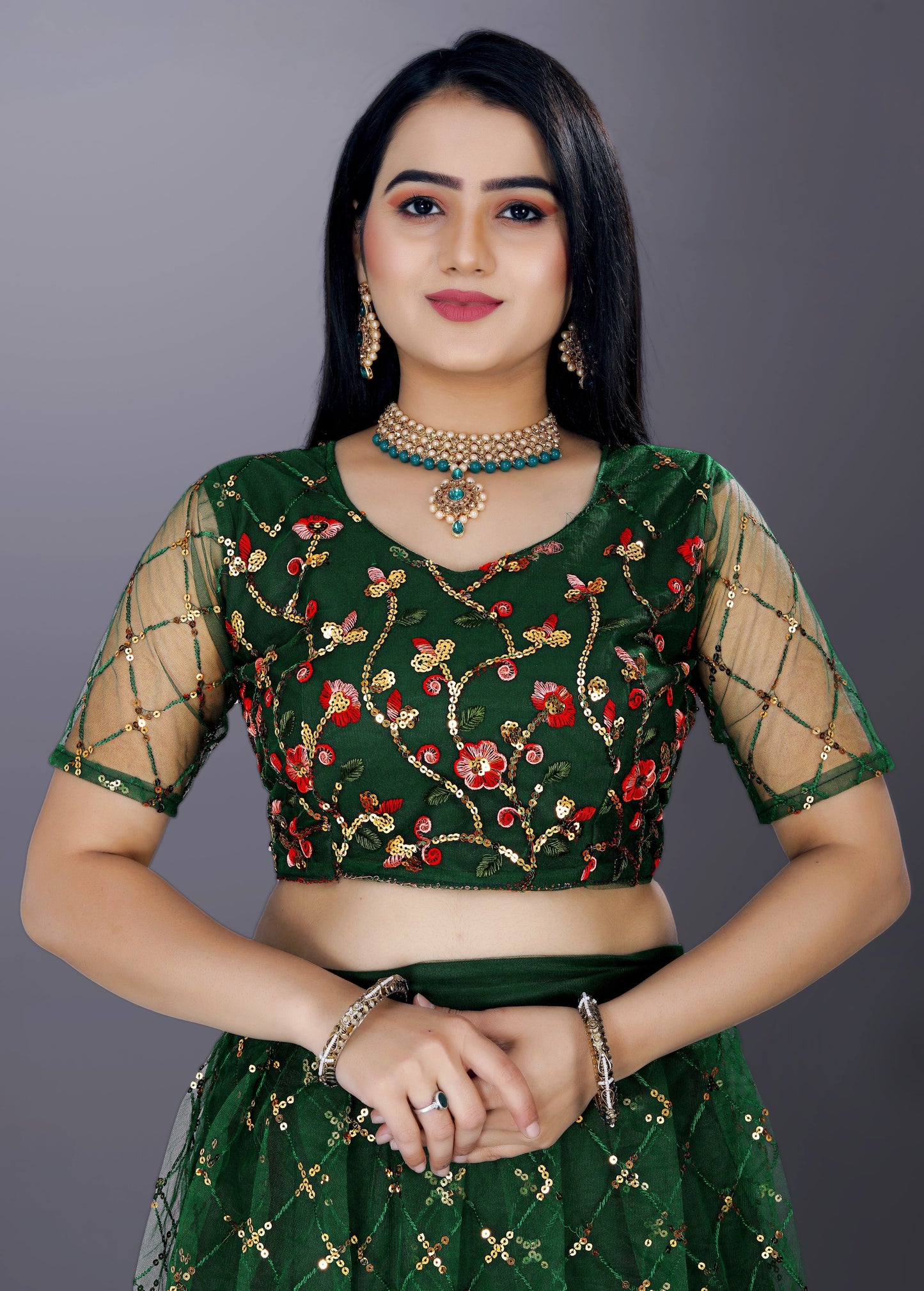 Full Heavy & Fancy Color Full Sequence Work In Lehenga Choli With Beautiful Sequance Worked Blouse.