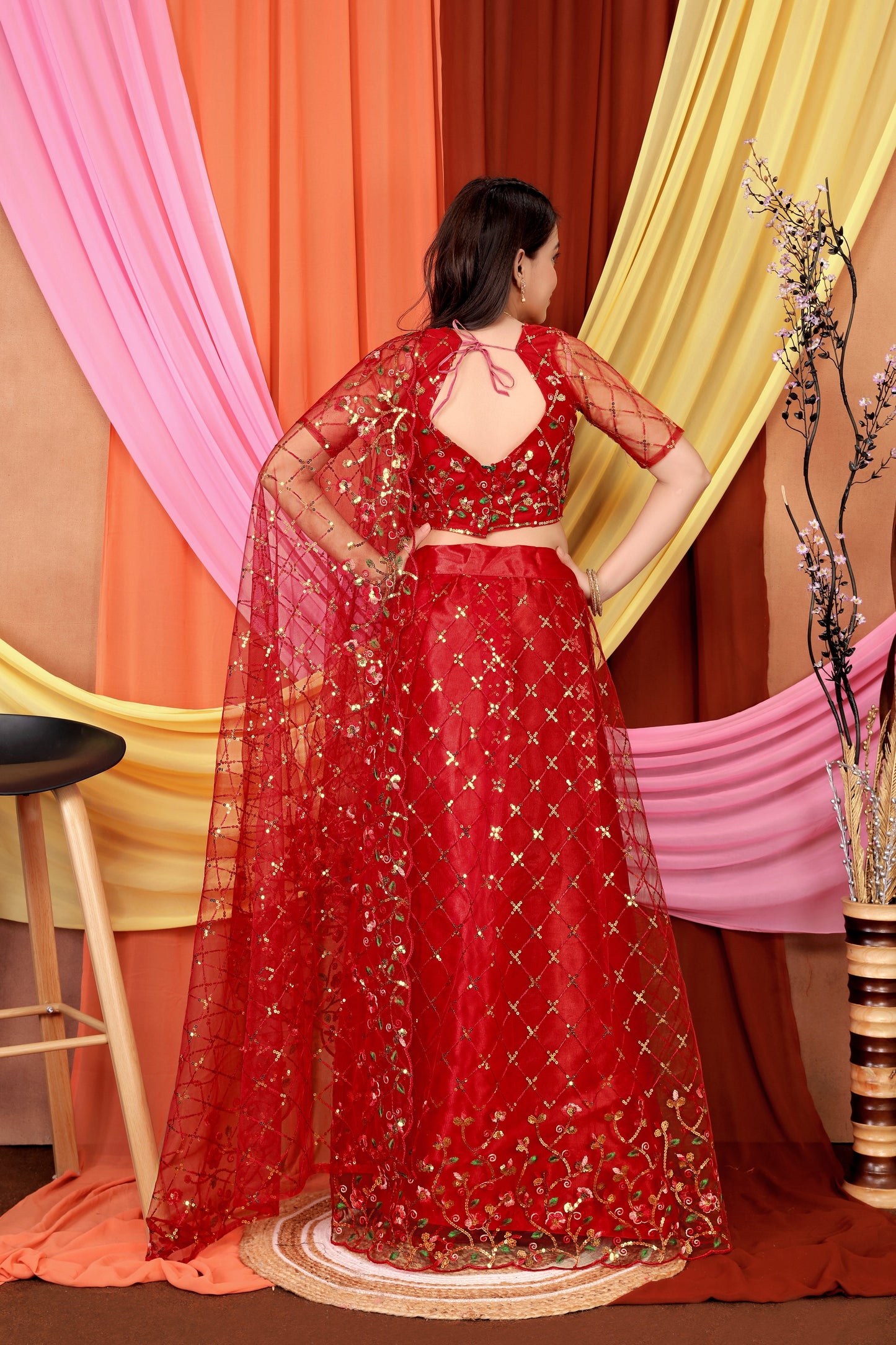 New Party Wear Sequance Lehenga Choli Full Heavy & Fancy Color Full Sequence Work In Lehenga Choli With Beautiful Sequance Worked Blouse{unstitched}.