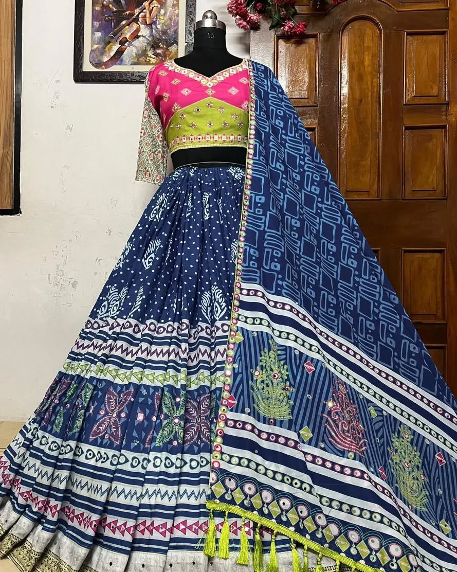 ❤️💐PRESENTING NEW *NAVRATRI SPECIAL* DESIGNER PRINTED LAHENGA CHOLI💐❤️