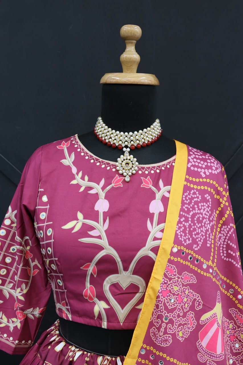 ❤️PRESERNTING NEW STYLISH DESIGNER DIGITAL PRINTED WORK LAHENGA CHOLI WITH DUPATTA 👍