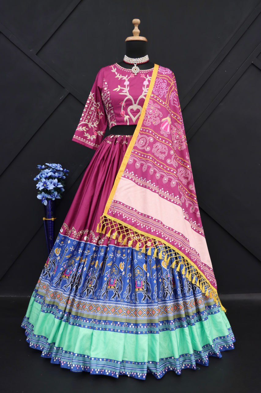❤️PRESERNTING NEW STYLISH DESIGNER DIGITAL PRINTED WORK LAHENGA CHOLI WITH DUPATTA 👍