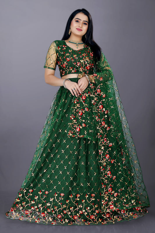 Full Heavy & Fancy Color Full Sequence Work In Lehenga Choli With Beautiful Sequance Worked Blouse.