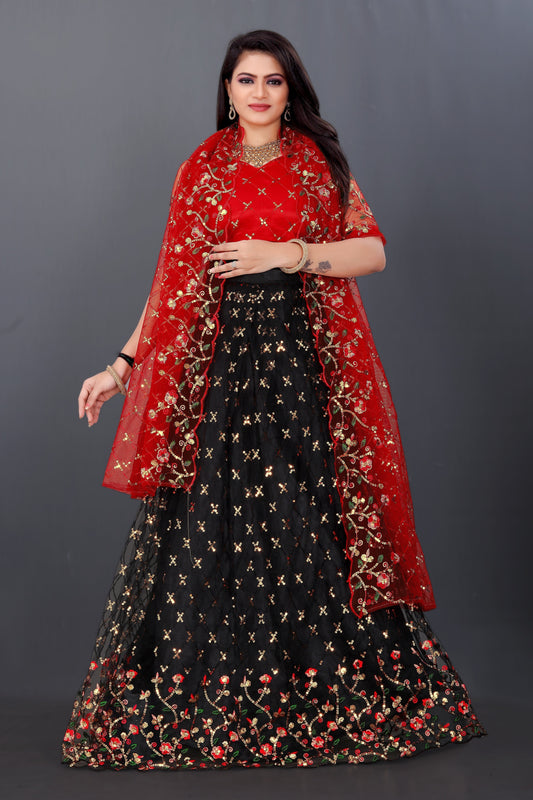 New Party Wear Sequance Lehenga Choli Full Heavy & Fancy Color Full Sequence Work In Lehenga Choli With Beautiful Sequance Worked Blouse.